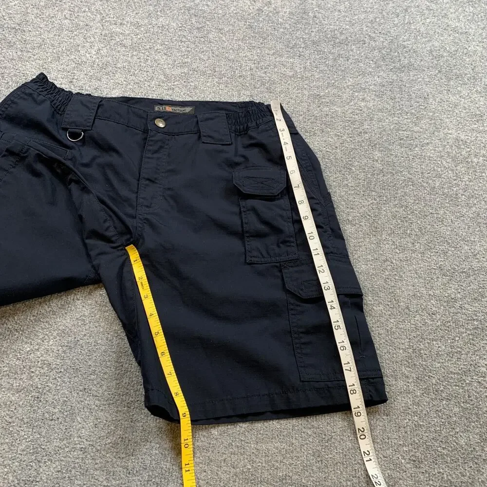 5.11 Tactical Shorts Womens 10 Navy Pro Ripstop Cargo Pockets Elastic Waist Work